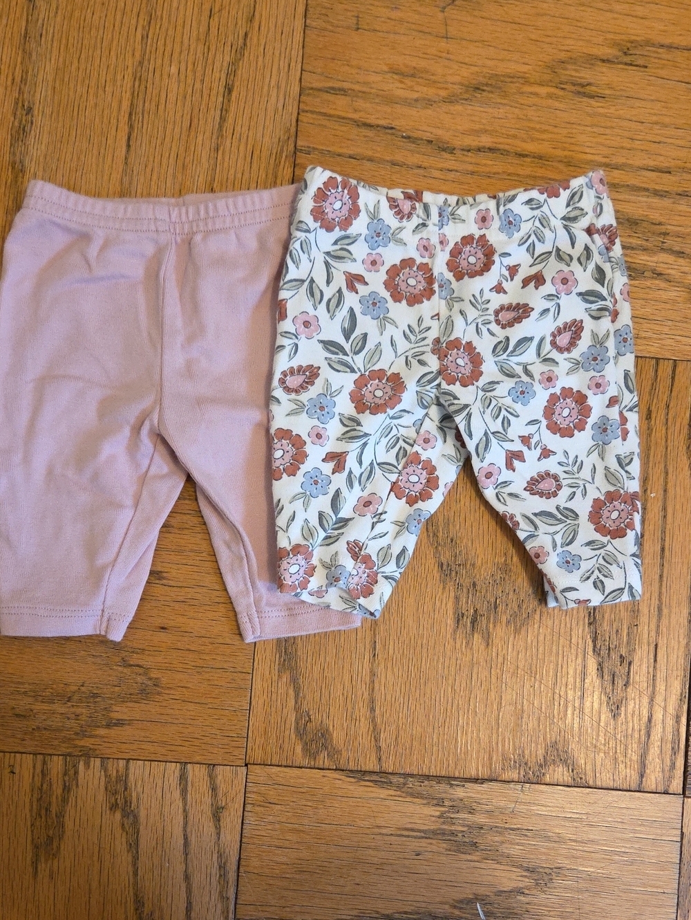 Toddler Pink & Floral Cotton Leggings Set
